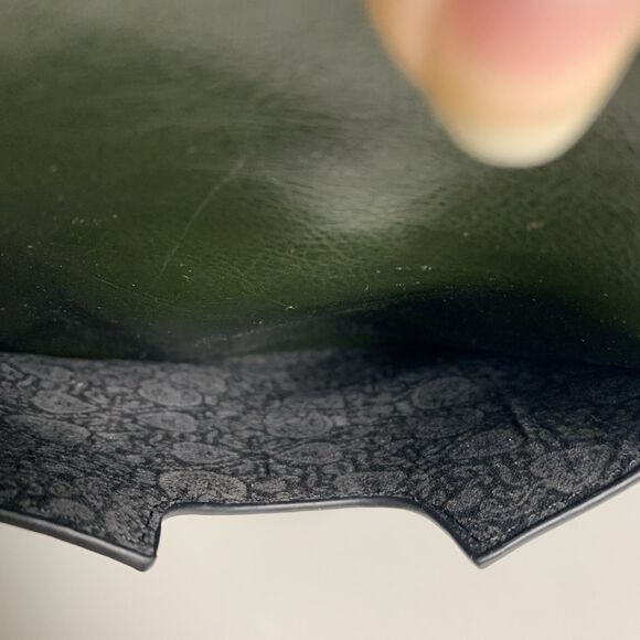 MDBM Maison de Beauté Provence Green Leather Front Pocket Tote Handbag w/ pouch - Picture 16 of 16